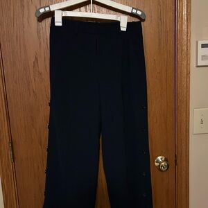 White House Black Market Navy Wide Leg Cropped Pants